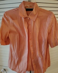 Attention Women's Shirt Top 3/4 Sleeve Size Sm Salmon Solid♡♡ - Picture 1 of 5