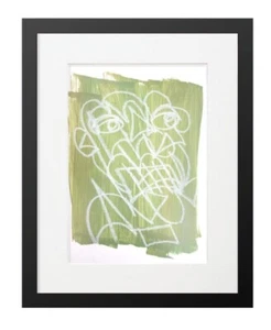 Corbellic Abstract 12x9 Chef Cook Cubism Portrait Urban Paper Art Original - Picture 1 of 9