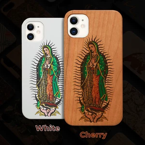 Guadalupe Wood Phone Case iPhone 15/14/13/12 Pro/Max/Mini/Plus Samsung S22/23 U - Picture 1 of 9