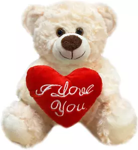 Stofftier Teddybär Puppen mit Herz süßes Tier Plüschtier für Freundin Mama Ann - Bild 1 von 6