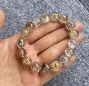 Natürlicher Lanorkit Herkimer Diamant Mineral Perlen Kristall Armband Herren - Bild 1 von 6