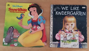 (2) Little Golden Books - We Like Kindergarten & Walt Disney's Snow White - Picture 1 of 12