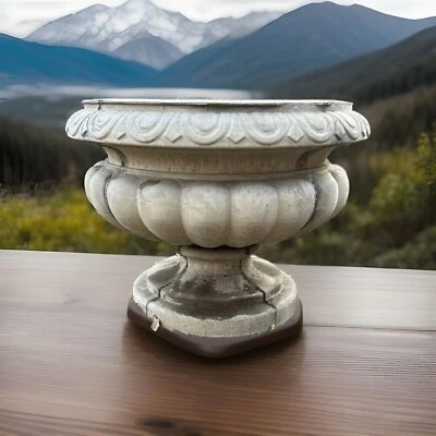 Maceta redonda grande de hormigón para exteriores Foto 1 de 2