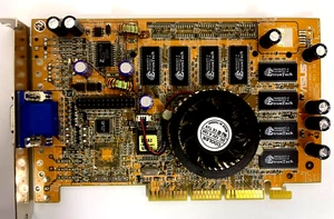 VINTAGE ASUS V8200T2/64M (TVR) PURE NVIDIA GEFORCE3 TI 200 AGP VGA ONLY MX171 - Picture 1 of 5