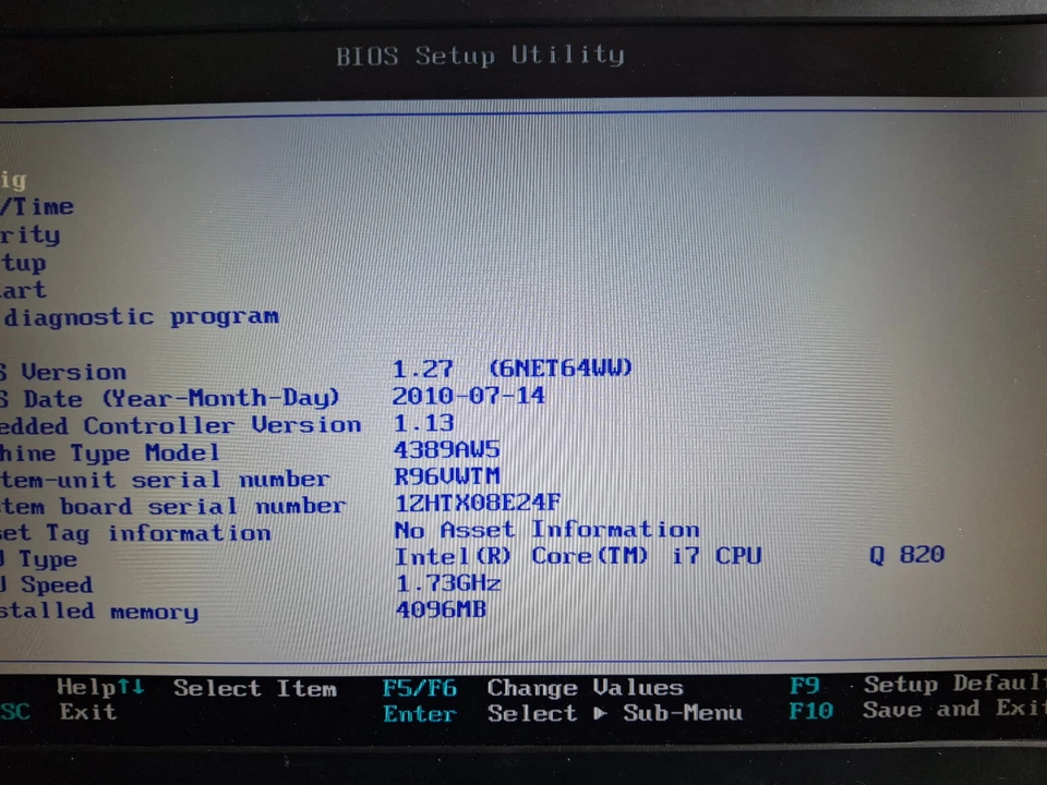 Lenovo ThinkPad W510 i7-820QM 1,73 GHz 4 GB RAM 120 GB SSD Nvidia Foto 1 de 4