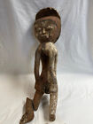 Antique Authentic African Hand-Carved Doll Figurine/Statue As-Is