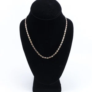 10k Tri-Color Gold Gucci Link Chain 18" - Picture 1 of 6