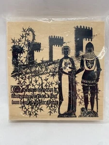 CLUB Scrap Large Rubber Stamp Limited Edition Knight Castle Medieval NEW - Picture 1 of 3