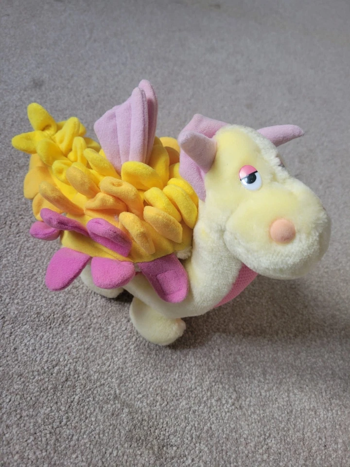 Dinosaurio Dragón Rosa y Amarillo Hasbro Ganz Vintage 1987 en precioso estado Foto 1 de 4