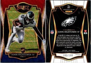 Panini Select RC #197 2020 refractor Prizm John Hightower IV Eagles/199 - Imagen 1 de 1