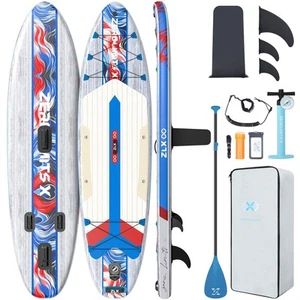 10'6" Inflatable Stand Up Paddle Board, Extra Wide Stable Non-Slip Deck Pad, ... - Picture 1 of 9