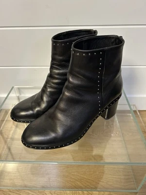 Botines Rag & Bone para mujer sauce punta redonda tachonados tacón medio talla EU 39 US 9 Foto 1 de 4