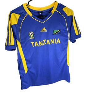 Adidas Tanzania National Team 2000s Futbol/Soccer Shirt Jersey Size XL Blue - Picture 1 of 15