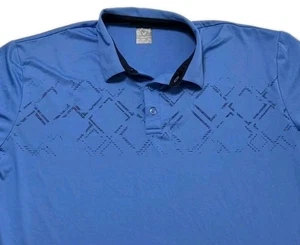 Polo Callaway Uomo 2XL Blu Navy Opti-Dri Elasticizzata Golf Righe Performance - Foto 1 di 8