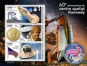 Chad - 2022 Kennedy Space Center - 3 Stamp Sheet - TCH220138a - Picture 1 of 1