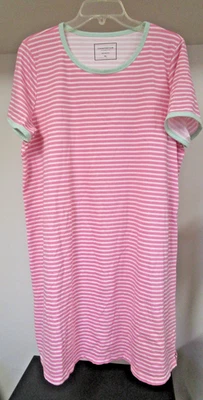 Camisón Charter Club íntimo talla XL ropa de dormir rosa a rayas vestido salón Foto 1 de 4