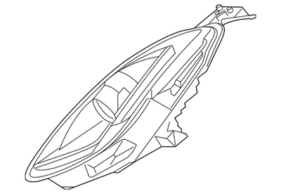 Genuine Jaguar Headlamp Assembly T2R75690 - Image 1 of 2