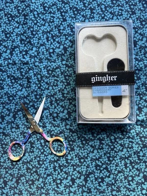 Gingher Designer Series 4” Embroidery Scissors Elena NIB Stainless Steel  - Image 1 of 3