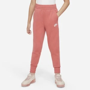Nike Kids Fleece Joggers Sweatpants Drawstring Pink Youth L - Picture 1 of 11