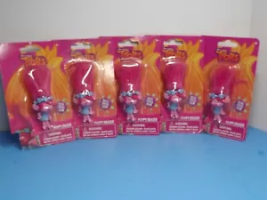 Set of 5 Dreamworks Trolls Poppy Eraser Pink Troll Hair New (B) - Picture 1 of 3