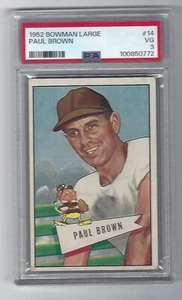 Paul Brown 1952 Bowman Large Card, # 14, PSA VG - 3, Cleveland Browns - Picture 1 of 2