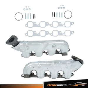 LH+RH Exhaust Manifolds For 01-06 Chevy Silverado GMC Sierra 2500 HD 3500 8.1L - Picture 1 of 13