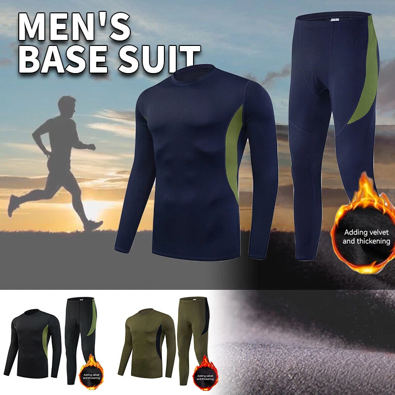 FLeece Ciclismo Capa Base Carreras Ropa Interior Hombres Correr Senderismo Deportes al Aire Libre Foto 1 de 4