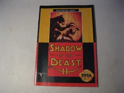 Shadow Of The Beast II Sega Genesis instruction manual only  - Image 1 of 2