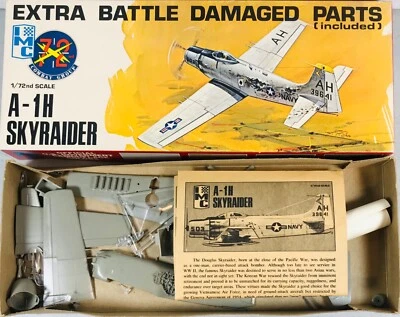 IMC A-1H Skyraider Model Kit 1/72 Scale - Extra Battle Damaged Parts Included - Image 1 of 4