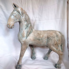 CARVED WOOD HORSE Statue MODEL FIGURE 21" 17" 9" Painted