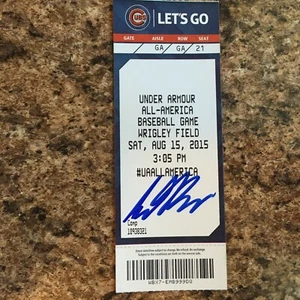 Boleto firmado por Seth Beer 2015 Under Armour All American Game Stub Astros DBacks - Imagen 1 de 1