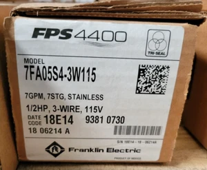 Franklin Electric 7 GPM 0.5 HP 115V 1PH 3-Wire FPS 4400 Submersible Well Pump - Picture 1 of 3