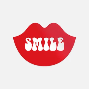 Smiley Lips Vinyl Sticker Decal - Picture 1 of 1