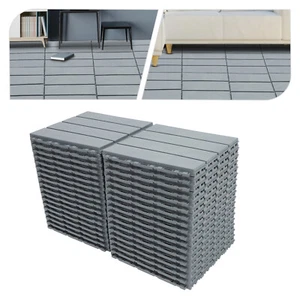 36pcs 12'' Deck Tiles Plastic Interlocking Patio Flooring Pavers Tiles Outdoor - Picture 1 of 21
