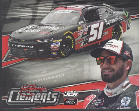 2018 JEREMY CLEMENTS 2ND VERSION REPAIRABLE VEHICLES #51 NASCAR XFINITY POSTCARD Cover
