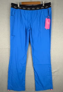 Koi Lite Scrub Pants Womens XL Tall 38x33 Blue Slim Fit Stretch Nurse Vet 14961 - Picture 1 of 9