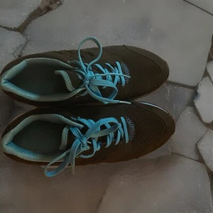 Vionic Venture Running Walking Comfort Sneakers Women Size 7 Black And Turquoise - Picture 1 of 6