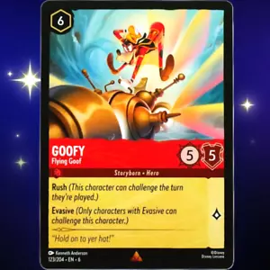 Goofy Flying Goof - Raro - Juego de cartas coleccionables Disney Lorcana Azurite Sea #123/204 - Imagen 1 de 3