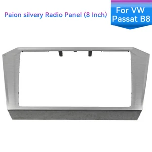 Für VW Passat B8 8" Display Navi Radio Rahmen Blende Abdeckung Passend Silber - Picture 1 of 9