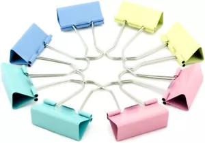 (Pack de 60) Bulldog Clips Plegables Carpetas 19mm Color Oficina Escuela Maestro - Imagen 1 de 19