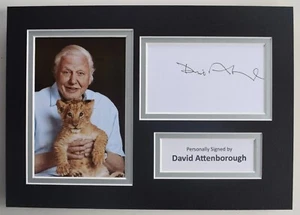 Affichage photo signé David Attenborough A4 TV Planet Earth COA AFTAL - Photo 1/6