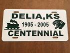 2005 Delia Kansas Centennial License Plate Booster vintage train