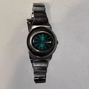 Reloj Seiko automático 1970 años 2706-7020 esfera verde día/fecha reloj vintage para mujer - Imagen 1 de 8