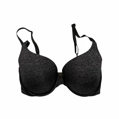 Sujetador Victoria’s Secret 34DD negro brillante acolchado cobertura perfecta Foto 1 de 4