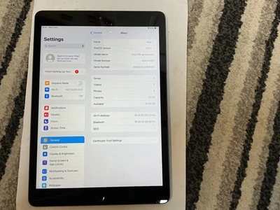 Apple iPad 7th Gen 10.2" A2197 Space Grey Wi-Fi 32GB 3GB Ram 8MP iPadOS Tablet - Image 1 of 4