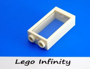 10 LEGO White Window 1 x 2 x 3 with Trans-Clear Glass (60593) - 10 Pieces - Picture 1 of 1