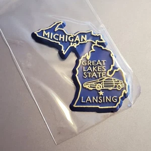 Michigan Great Lakes State Lansing Refrigerator Magnet approx. 2.5in Shape - Picture 1 of 3