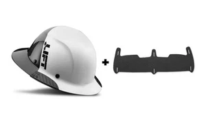 HDF50C-19WC DAX Fifty 50 Carbon Fiber Full Brim Hardhat (White) & HDF-19BP-GY... - Picture 1 of 2