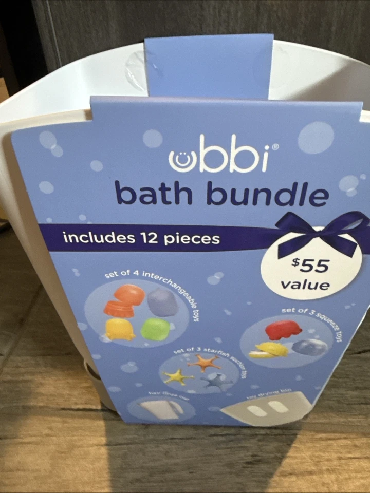 Ubbi Baby Bath/Water play Toy Bundle Set Mold Imaginative Interchangeable