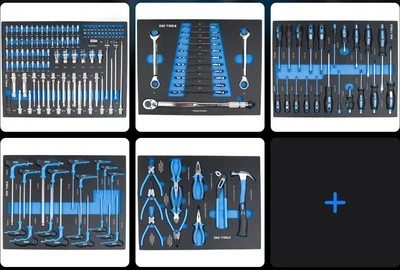 Inserts Tools Set In Foam Trays (5 trays)  Set of Tools for Tool Chests - Image 1 of 4